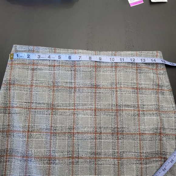 RW&CO Suiting High Waisted Plaid Pencil Skirt Size 8 - Picture 5 of 9